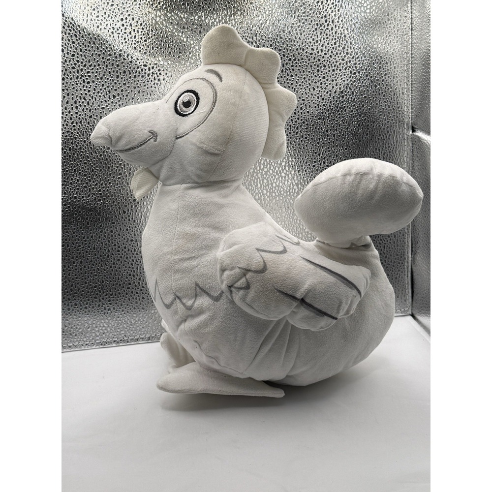 Very RARE SqwishLand Farm Narl the Sqwooster Plush 12" White Stuffed Toy Animal - Picture 2 of 2